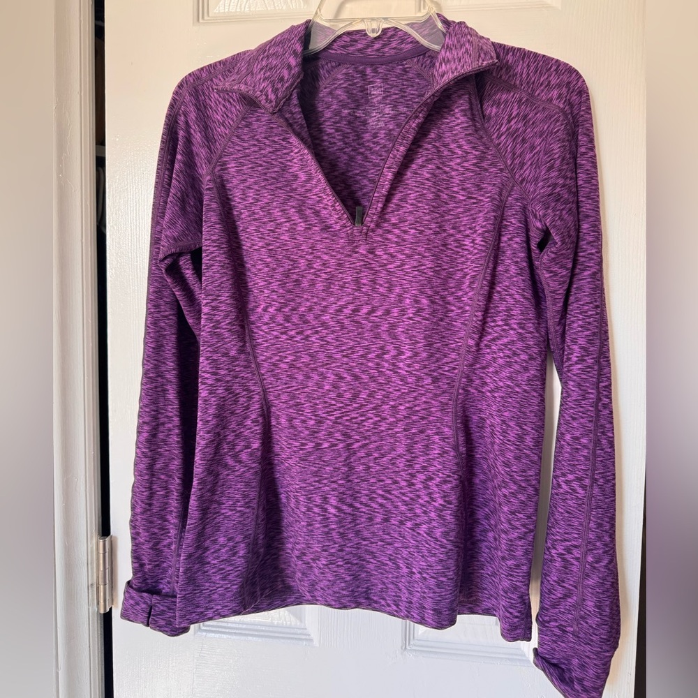 REI Women’s Pullover Heathered Purple Quarter-Zip size small